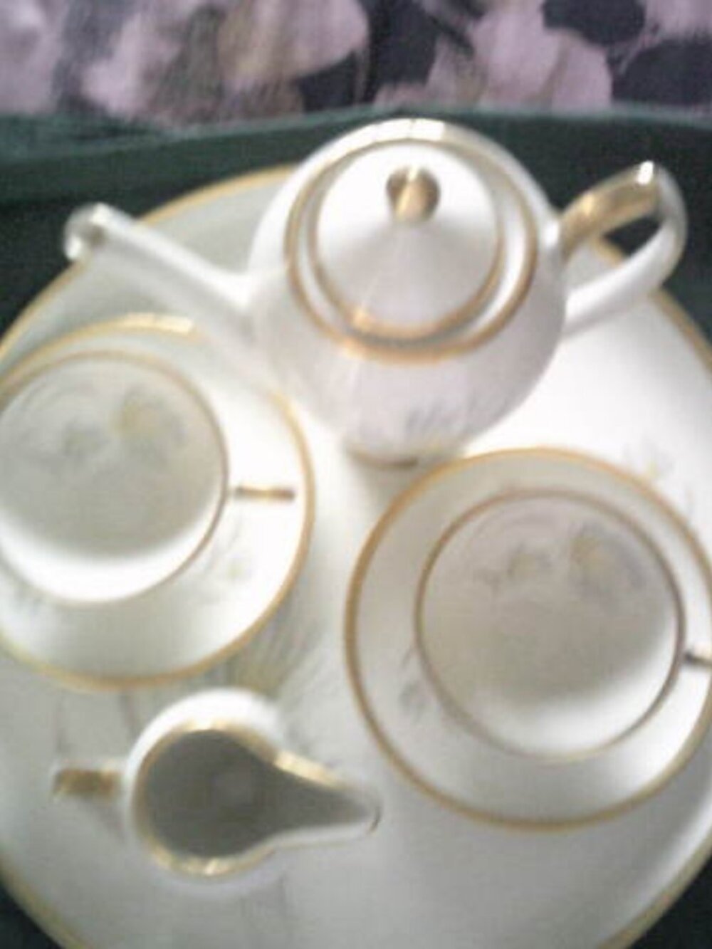 VTG 8PC ALKA BAVARIA GOLD TRIM TEA COFFEE SET MADE IN GERMANY 1950-60S GOLD TRIM